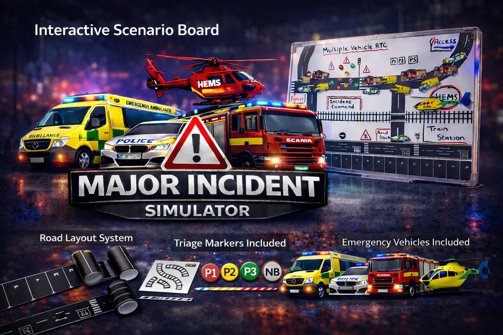 Major Incident Magnetic Whiteboard Set (90cm x 60cm Whiteboard Set)