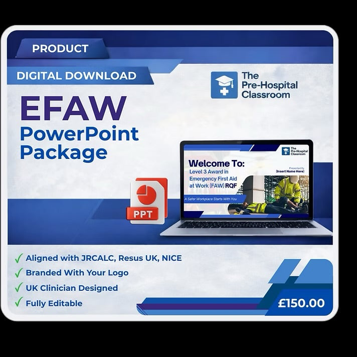 Emergency First Aid At Work (EFAW) RQF - PowerPoint Package