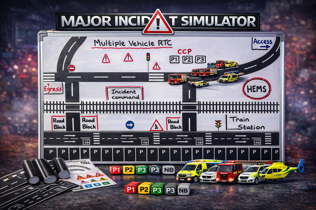 Major Incident Magnetic Whiteboard Set (90cm x 60cm Whiteboard Set)