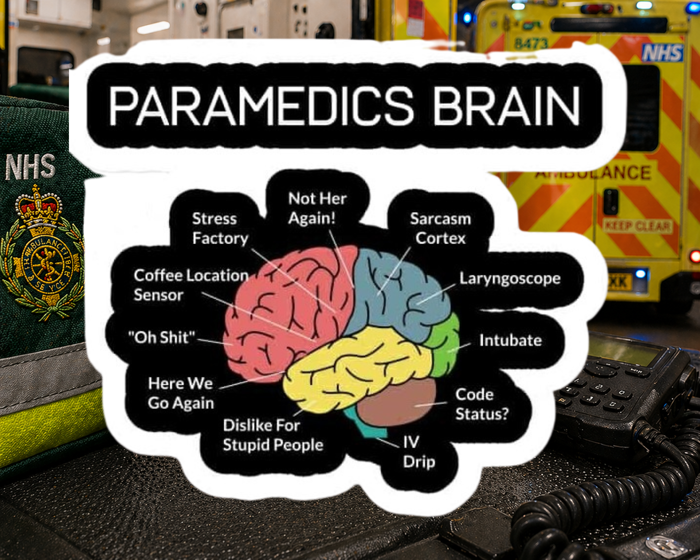 Paramedics Brain Sticker