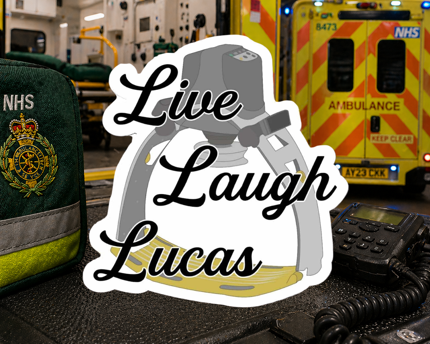Live Laugh Lucas Sticker