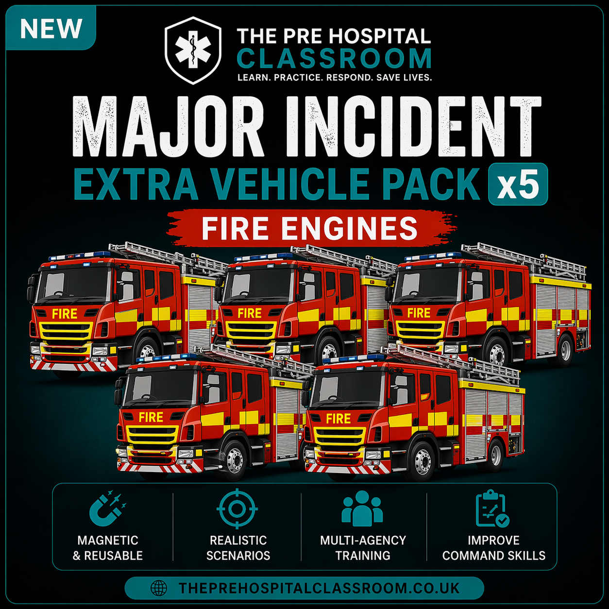 Fire Engine Pack x 5