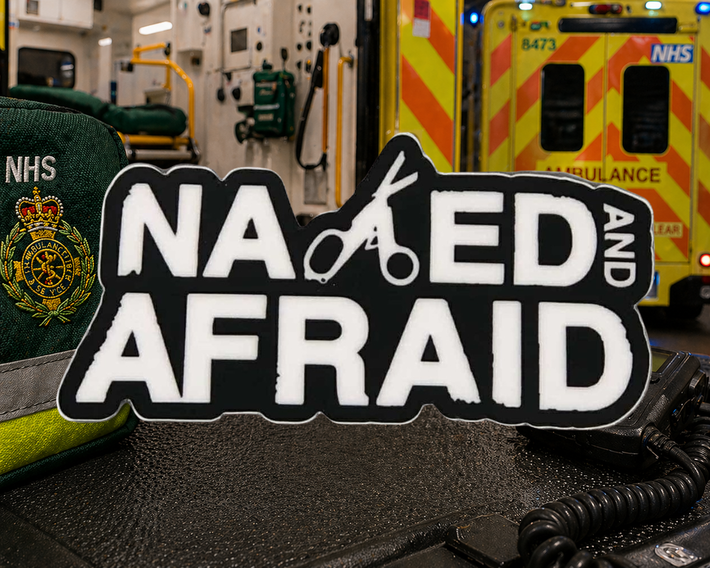 Na✂️ed and Afraid Sticker