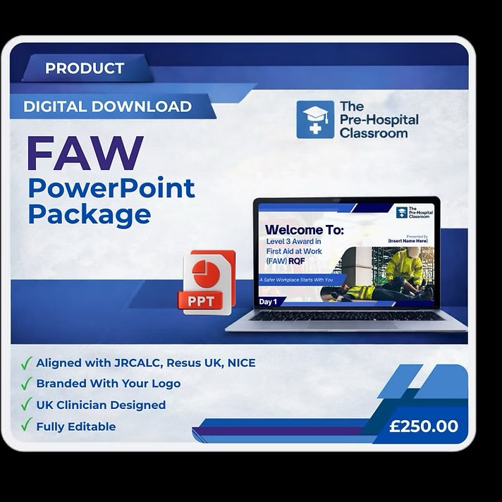 First Aid At Work (FAW) RQF - PowerPoint Package